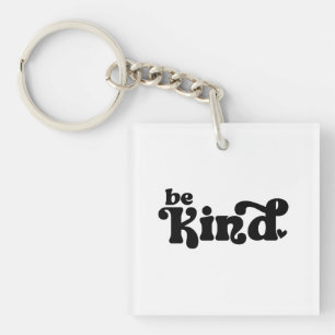 Be Kind Minimalist  – Bold Black Kindness Keychain