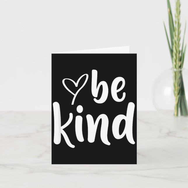 Be kind minimalist love kindness positive  card (Front)