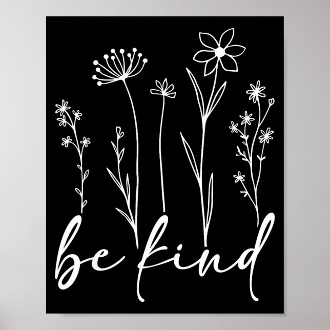 Be kind minimalist love kindness positive  poster (Front)