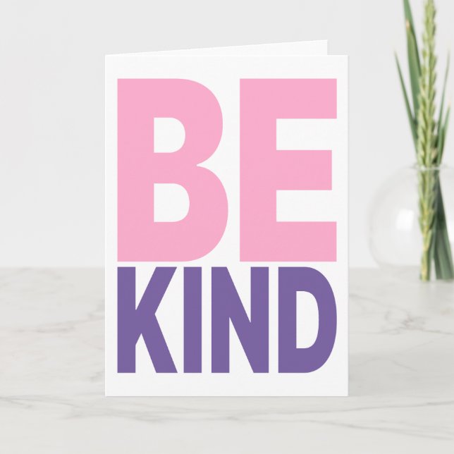 Be Kind Motivational Quote Card (Front)