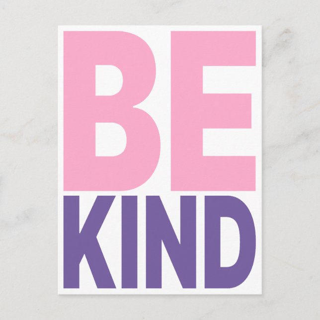 Be Kind Motivational Quote Postcard (Front)