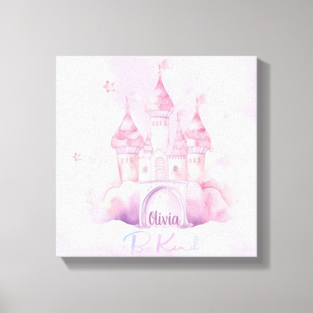 Be Kind Palace on the Pink Cloud customizable Canvas Print (Front)