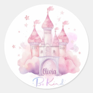 Be Kind Palace on the Pink Cloud customizable Classic Round Sticker