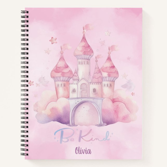 Be Kind Palace on the Pink Cloud customizable Notebook (Front)