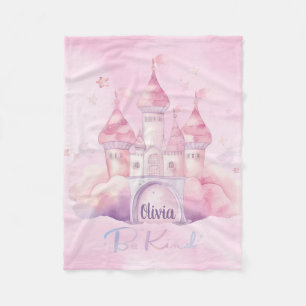 Be Kind Palace on the Pink Cloud Fleece Blanket