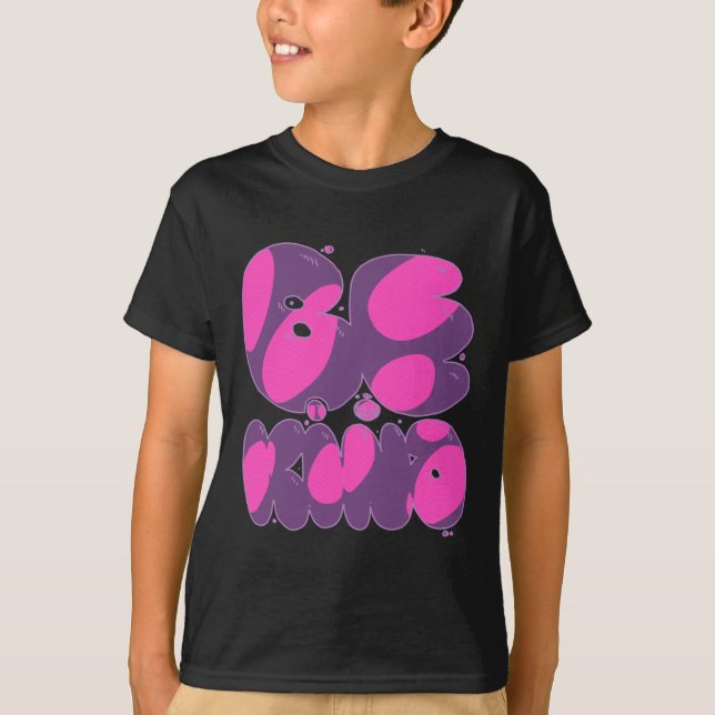Be Kind Pink And Purple Sticker  T-Shirt (Front)