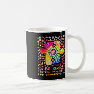 Be Kind Puzzle Tie Dye Autism Awareness  Coffee Mug