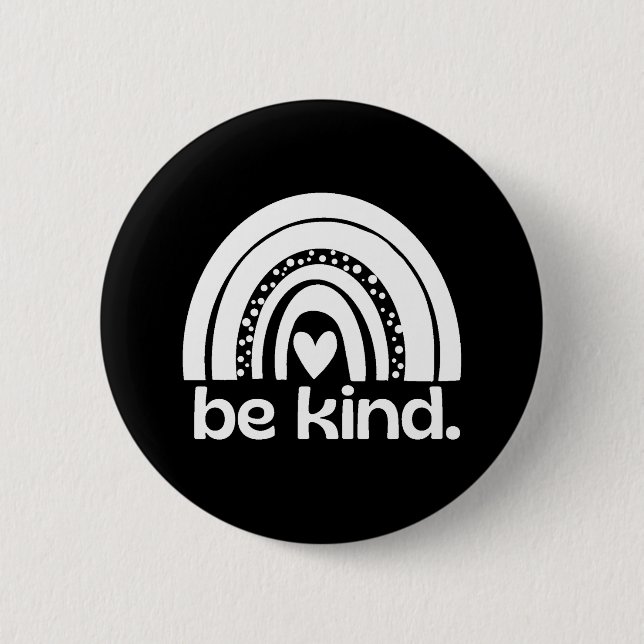 Be Kind Rainbow 2 Inch Round Button (Front)