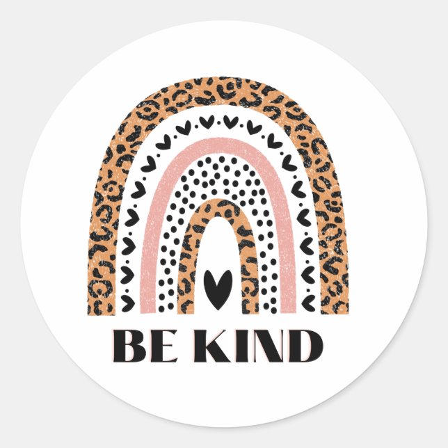 be kind rainbow baby blanket classic round sticker (Front)