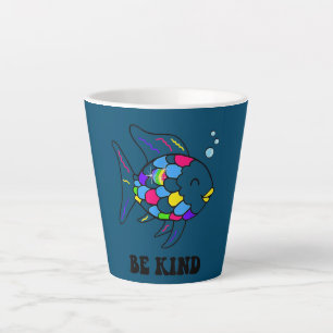 Be Kind Rainbow Fish Teacher Life Teaching Back Latte Mug