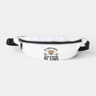 Be Kind Rainbow Heart Hands Vintage Vector Design_ Fanny Pack