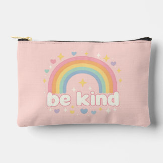 Be Kind – Rainbow Pastel Positivity Accessory Pouch