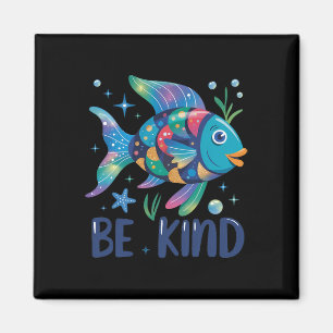Be Kind Rainbow Scale Fish Teacher Reading Book To Magnet