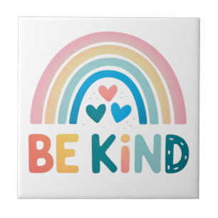 Be Kind Rainbow Tile