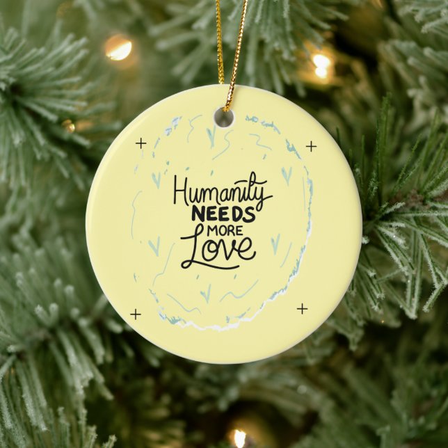 Be Kind Reminder Design  Ceramic Ornament (Tree)