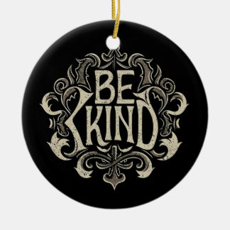Be Kind Retro Ceramic Ornament