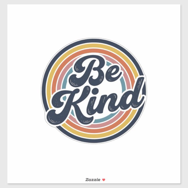 Be Kind Retro Rainbow Vintage Shirt Design_1 (Sheet)