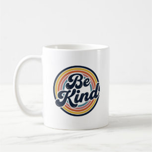 Be Kind Retro Rainbow Vintage Shirt Design_1 Coffee Mug