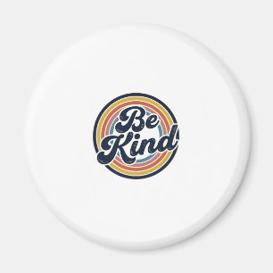 Be Kind Retro Rainbow Vintage Shirt Design_1 Magnet
