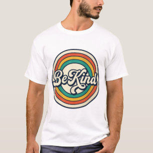 Be Kind Retro Rainbow Vintage Shirt Design_2
