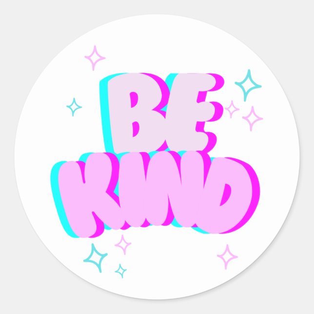“Be Kind” Round Sticker (Front)