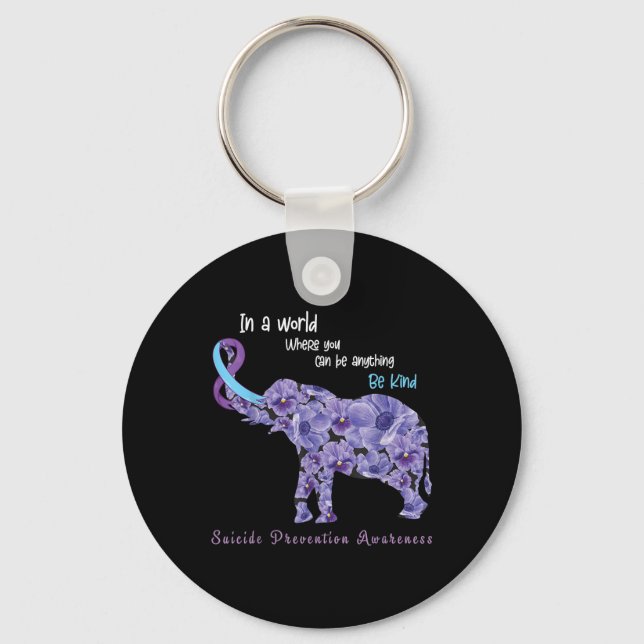 Be Kind Semicolon Suicide Prevention Awareness Wee Keychain (Front)