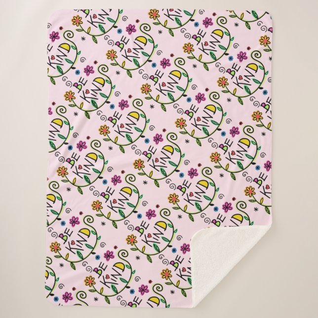 Be Kind Sherpa Blanket (Front)