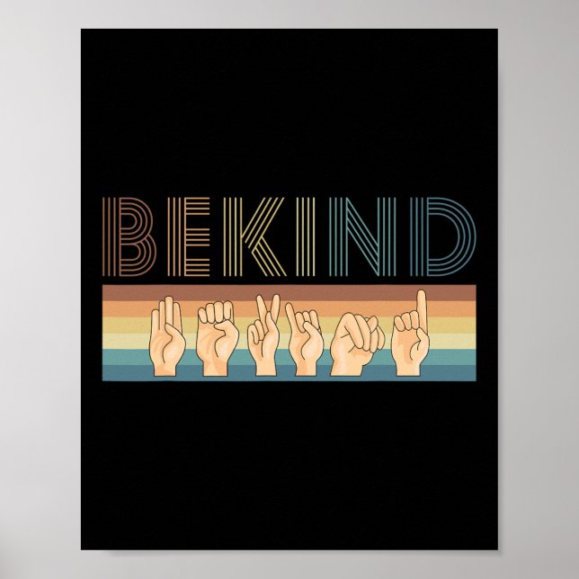 Be Kind Sign Language Deaf 1  (Front)