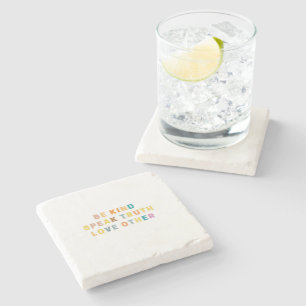 Be kind speak truth love others   Religious Stone Coaster