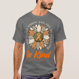 Be Kind Sunflower Orange ADHD Awareness Ribbon Pre T-Shirt