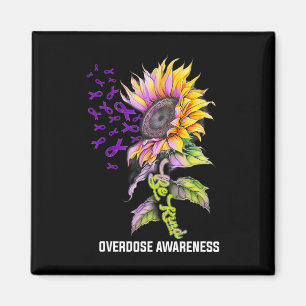 Be Kind Sunflower Overdose Awareness Magnet