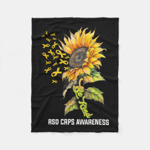 Be Kind Sunflower Rsd Crps Awareness Fleece Blanket