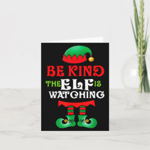 Be Kind Teacher Elf Christmas Anti Bullying Kindne Card