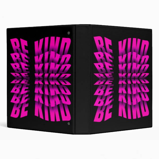 BE KIND TEXT EFFECT PINK TYPOGRAPHY BINDER (Background)