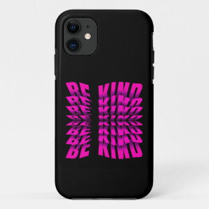 BE KIND TEXT EFFECT PINK TYPOGRAPHY iPhone 11 CASE