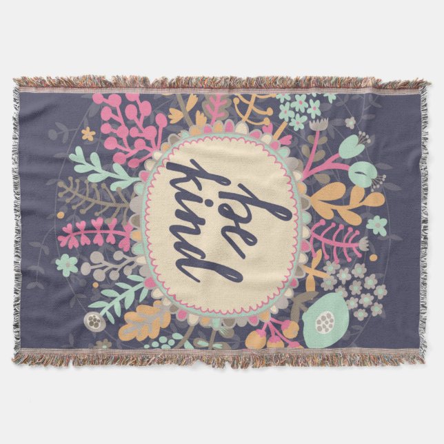 Be Kind Throw Blanket (Front)