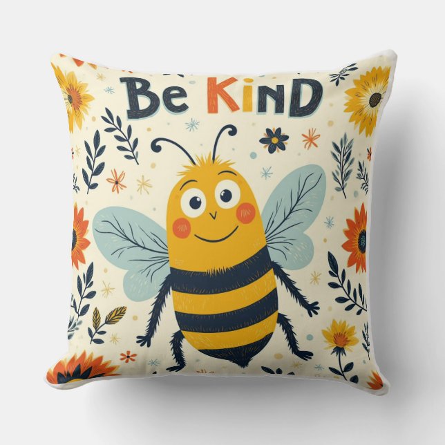 Be Kind Throw Pillow (Front)
