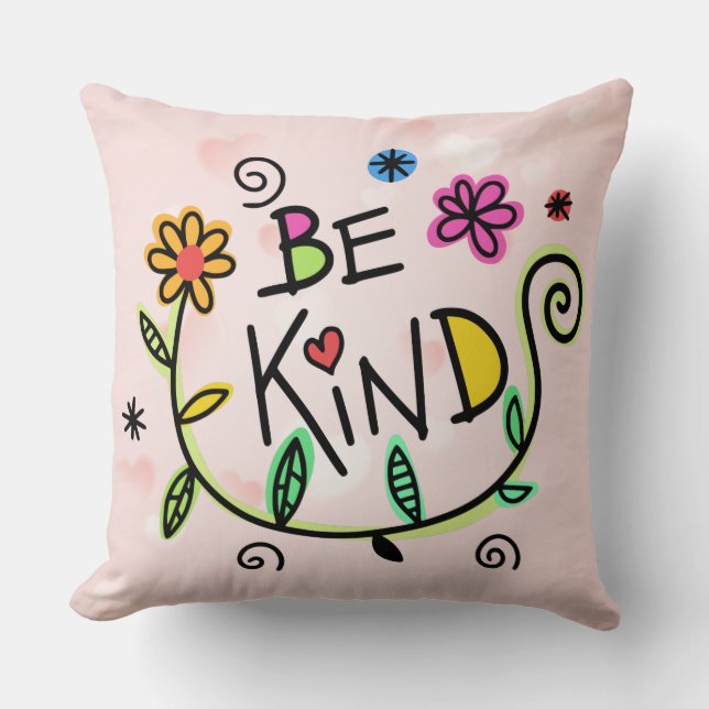 Be Kind Throw Pillow (Front)