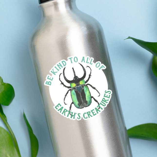 Be Kind to All Creatures Watercolor Beetle Lovebug (Creator Uploaded)