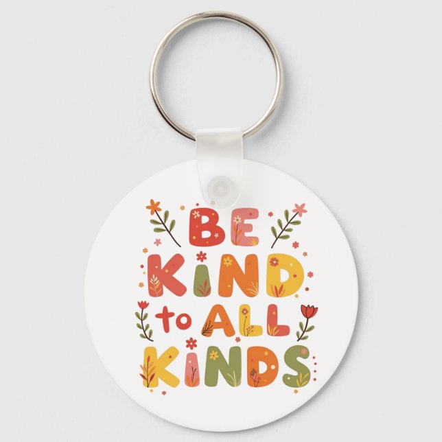 Be Kind to all kinds Trucker Hat Keychain (Front)