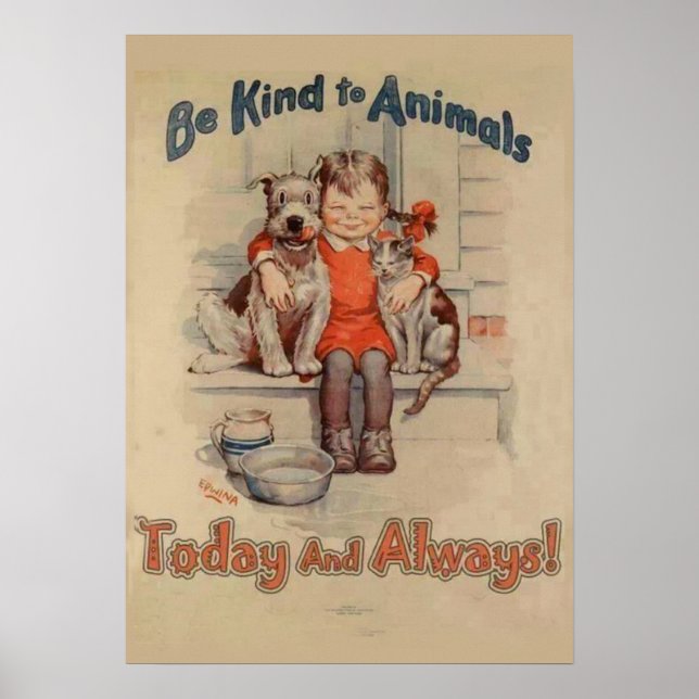 Be Kind To Animals Poster (Front)