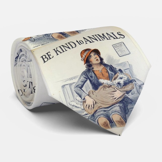 Be Kind To Animals tie (Rolled)