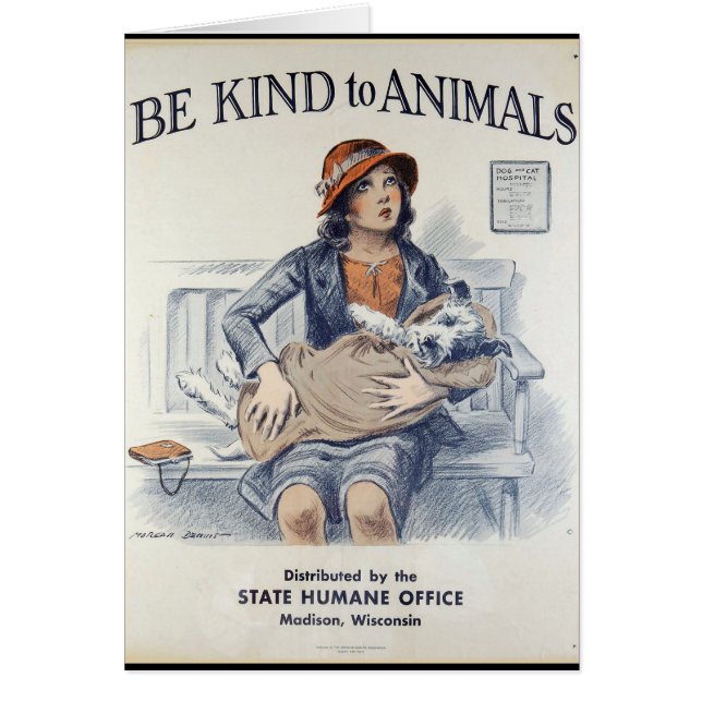 Be Kind to Animals - Vintage Poster (Front)