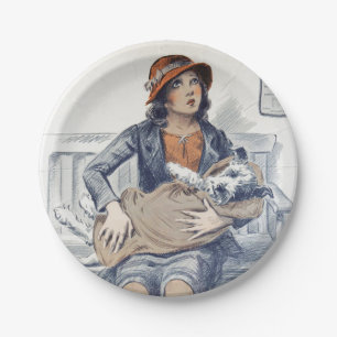 Be Kind to Animals - Vintage Poster Paper Plate