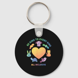 Be Kind To Every Kind Animal Equality Design Keychain