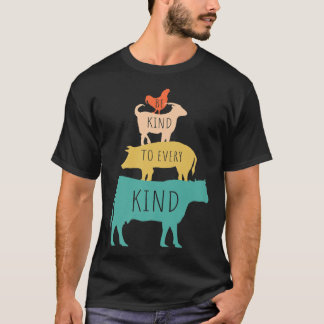 Be Kind to Every Kind Animal Lovers Vegetarian Veg T-Shirt