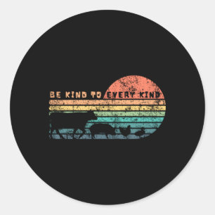 Be Kind To Every Kind Distressed Classic Round Sticker