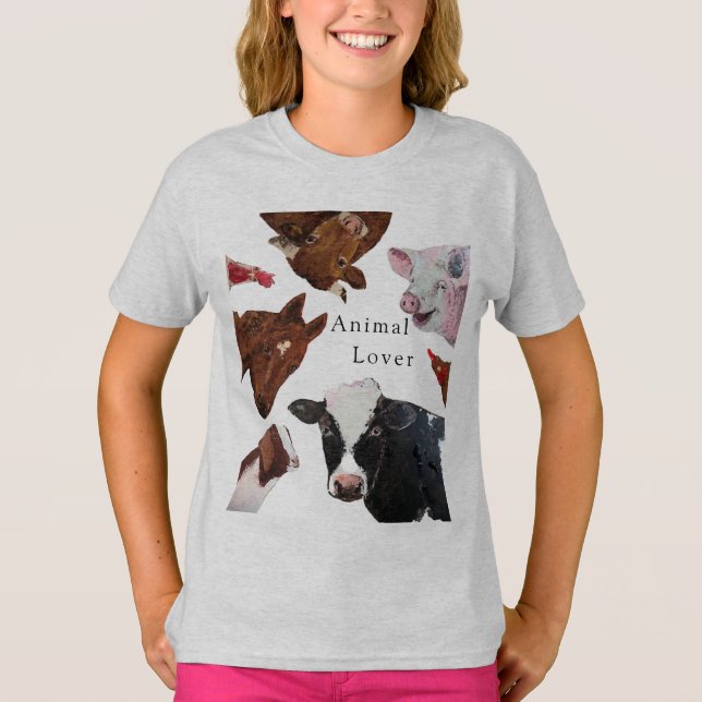 Be kind to every kind, farm animals T-Shirt (Front)