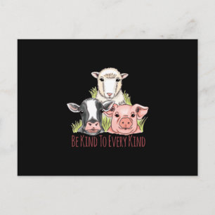 Be Kind To Every Kind Vegan Veganism Postcard