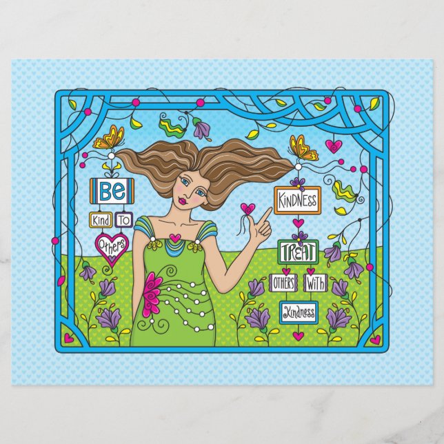 Be Kind To Others_Flat Paper Sheet 11"x 8.5" (Front)